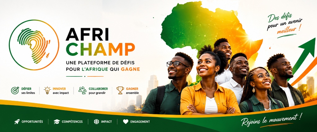 Bannière AFRICHAMP — Les Champions d'Afrique
